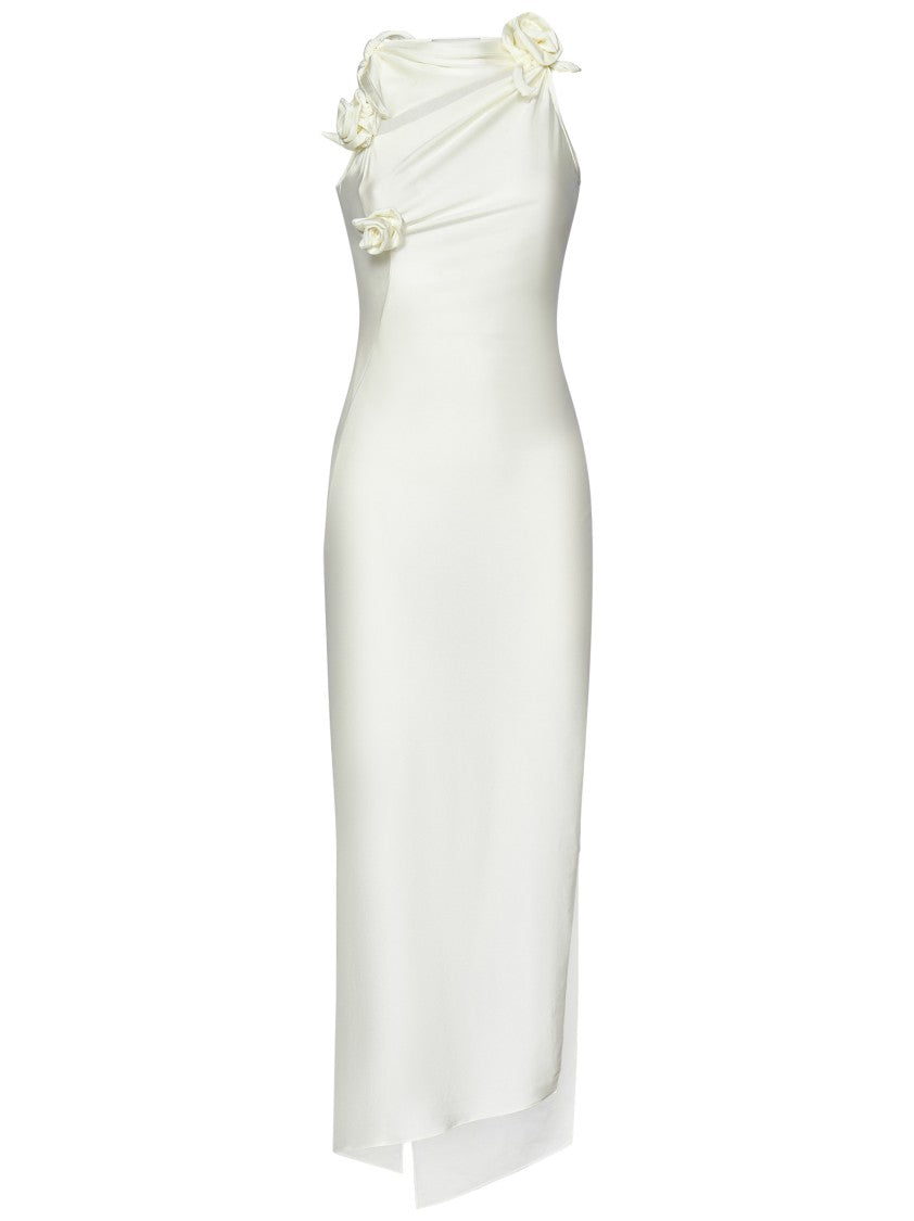 Coperni Evening Dress With Knotted Fabric Flowers