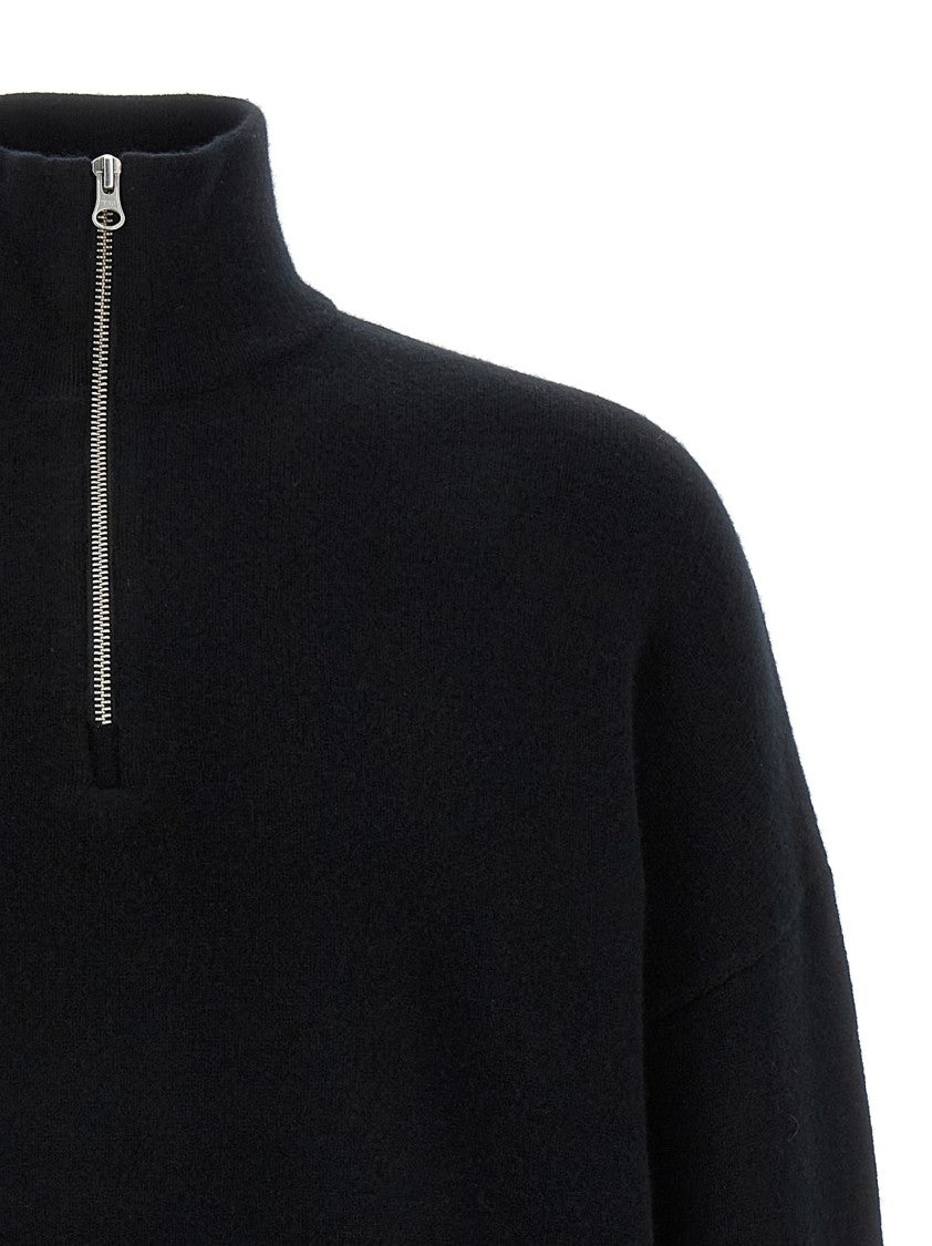 Extreme Cashmere Half-Zip Cashmere Blend Knit Sweater