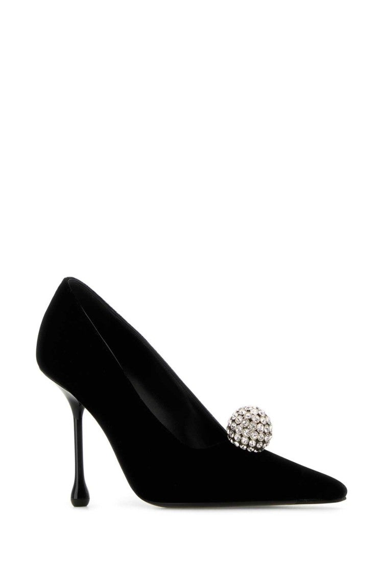 Jimmy Choo Black Velvet Orb Pumps