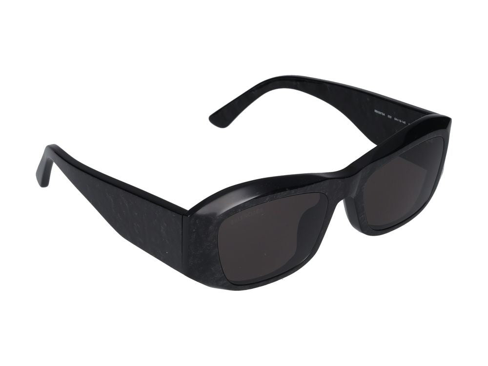 Balenciaga Black Dark Grey Lenses Oversized Square Sunglasses