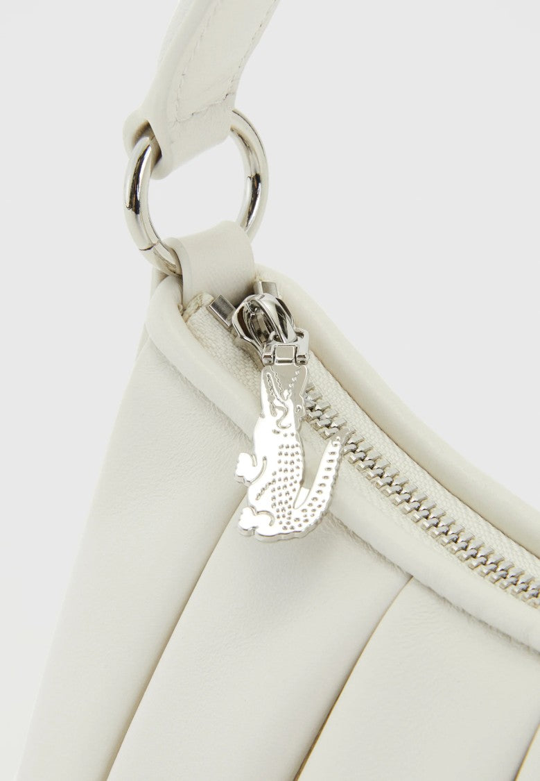Lacoste White Lenglen Leather Shoulder Bag