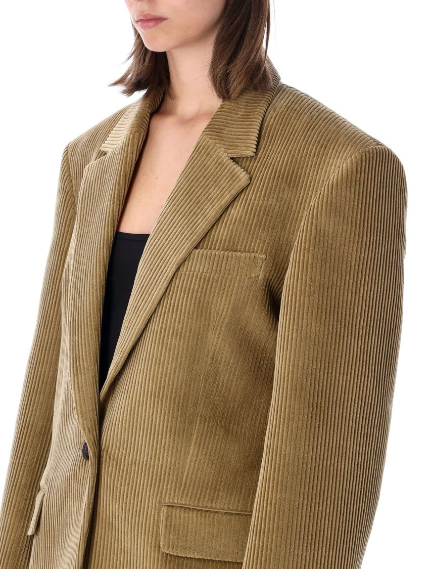 Róhe Velvet Oversize Corduroy Button Blazer
