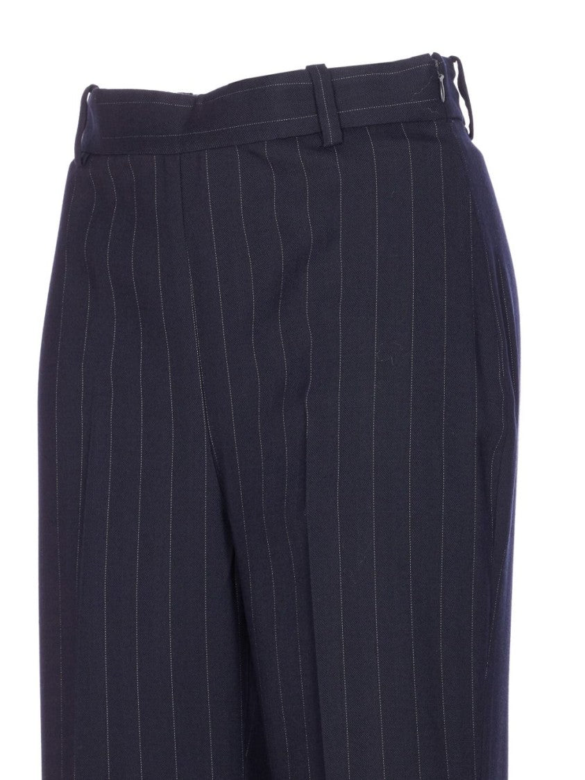 Pinko Tailored Blue And White Pinstripe Trousers