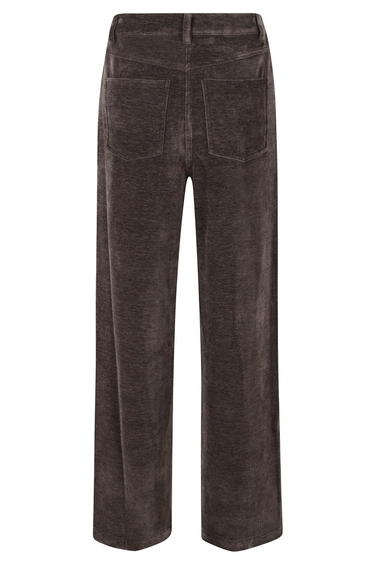 Low Classic Charcoal Brown Stretch Corduroy Soft-Fit Pants
