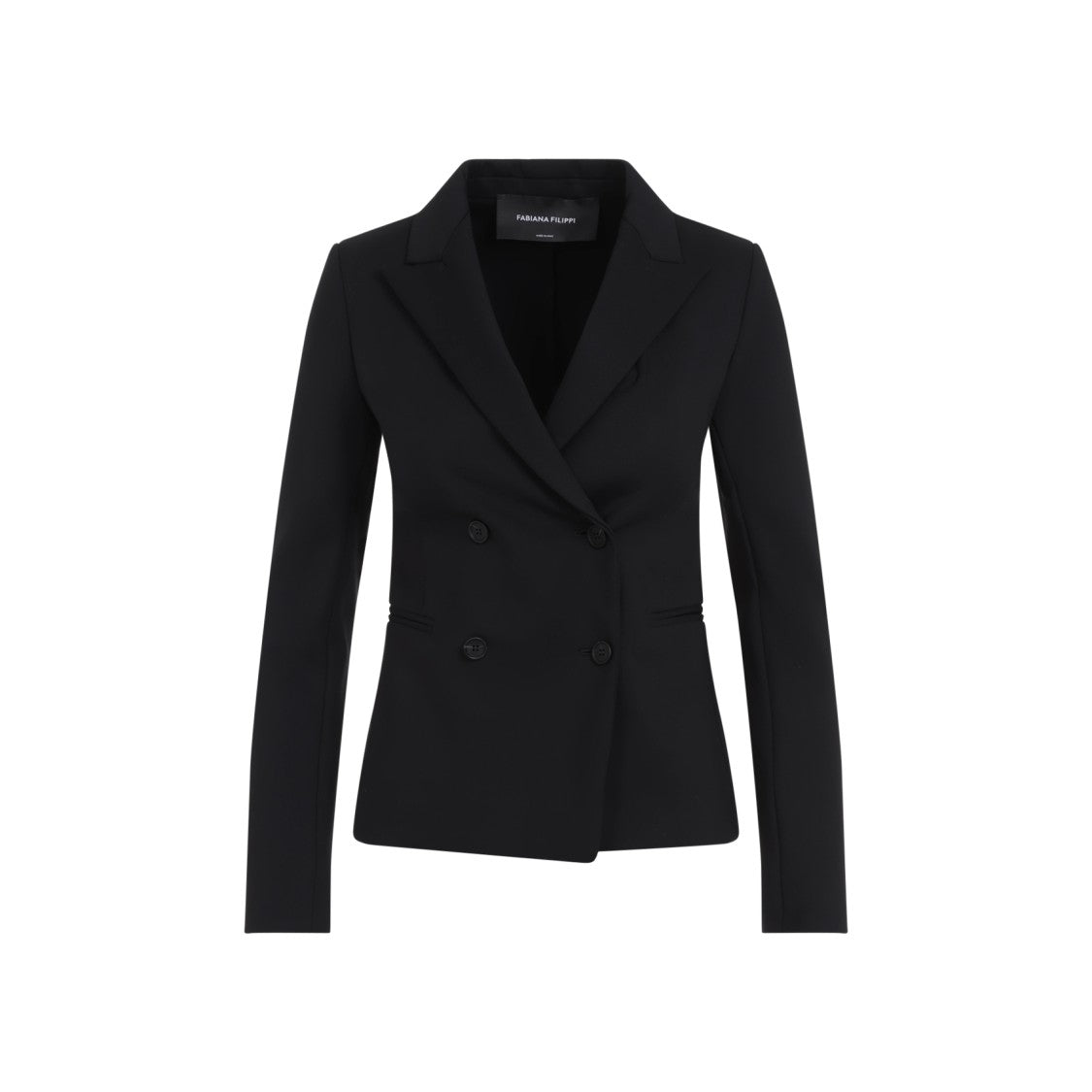 Fabiana Filippi Double-Breasted Black Polyamide Jacket