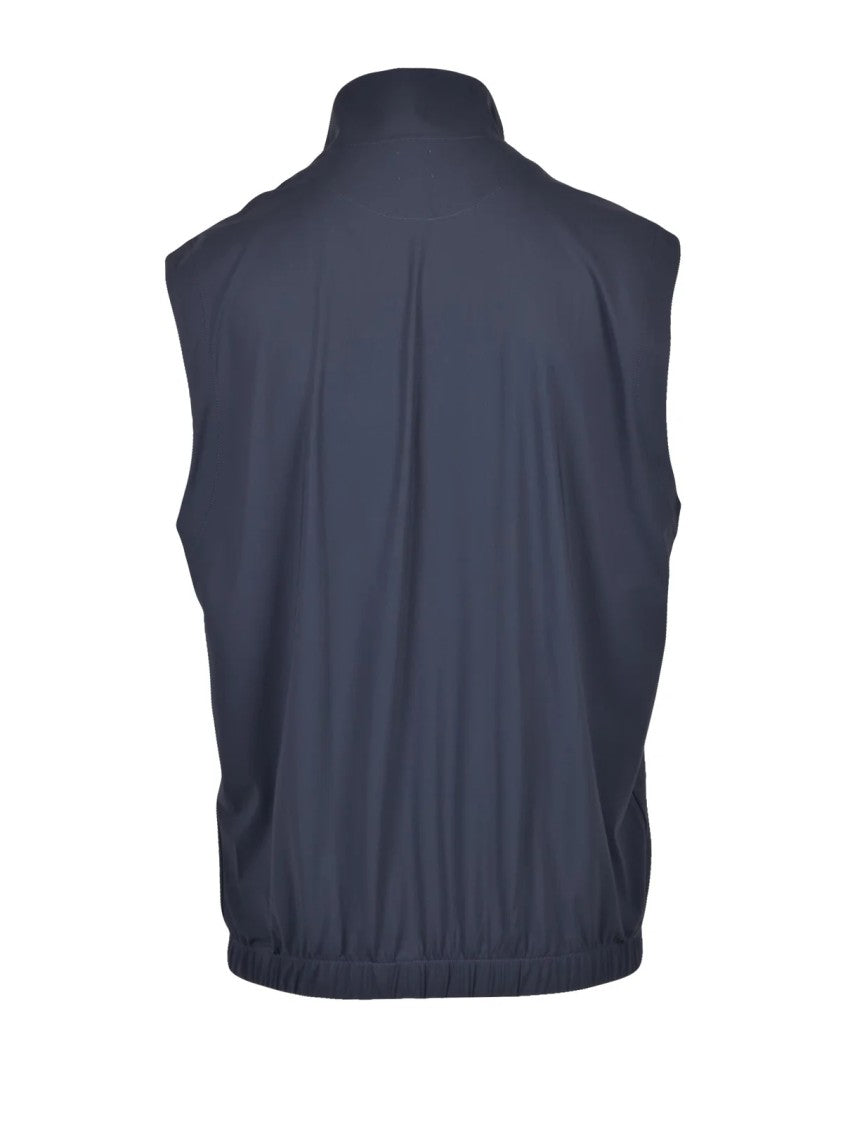 Eleventy Grey Polyamide Elastane Men Stretch Vest