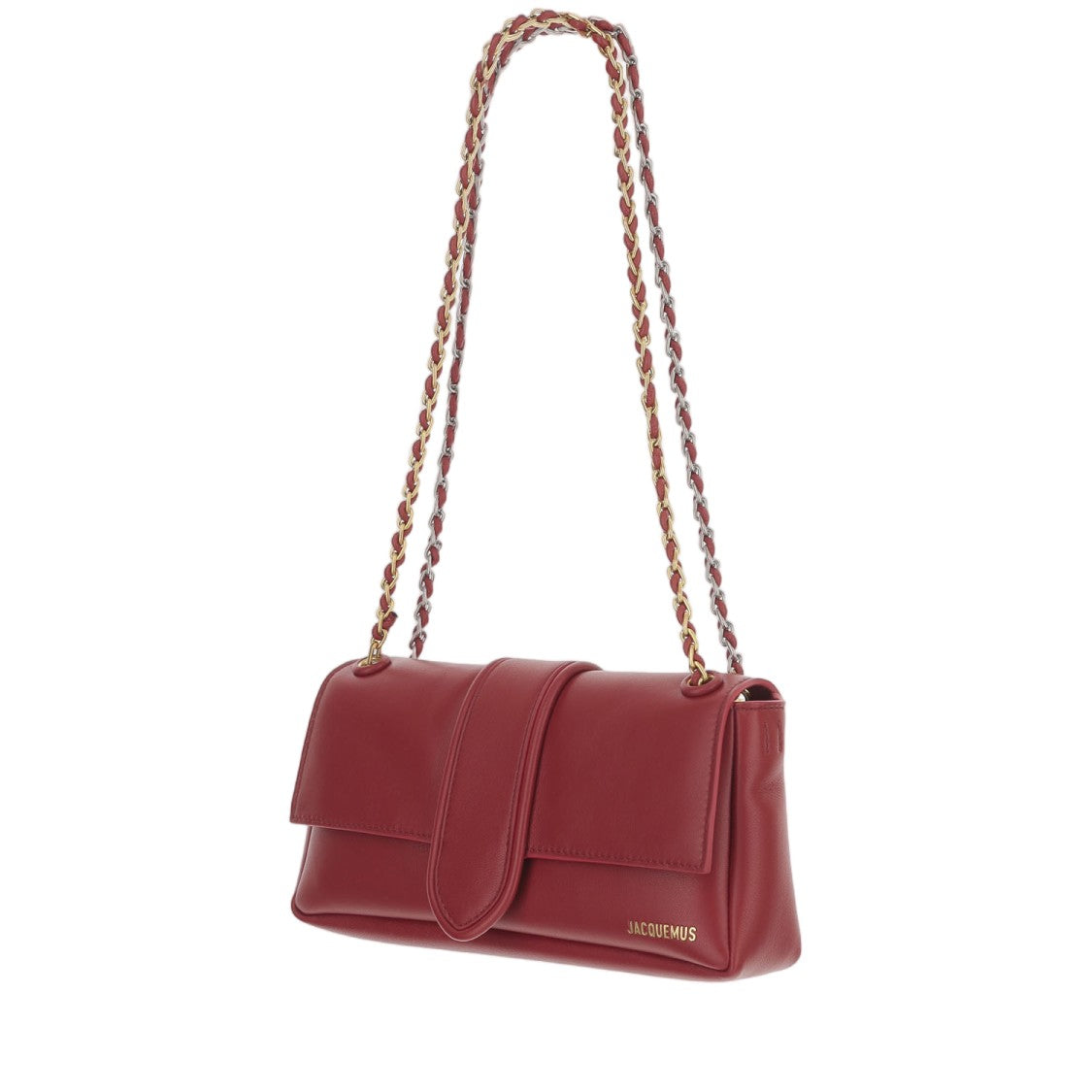 Jacquemus Rectangular Nappa Leather Shoulder Bag With Two-Tone Chain Handle
