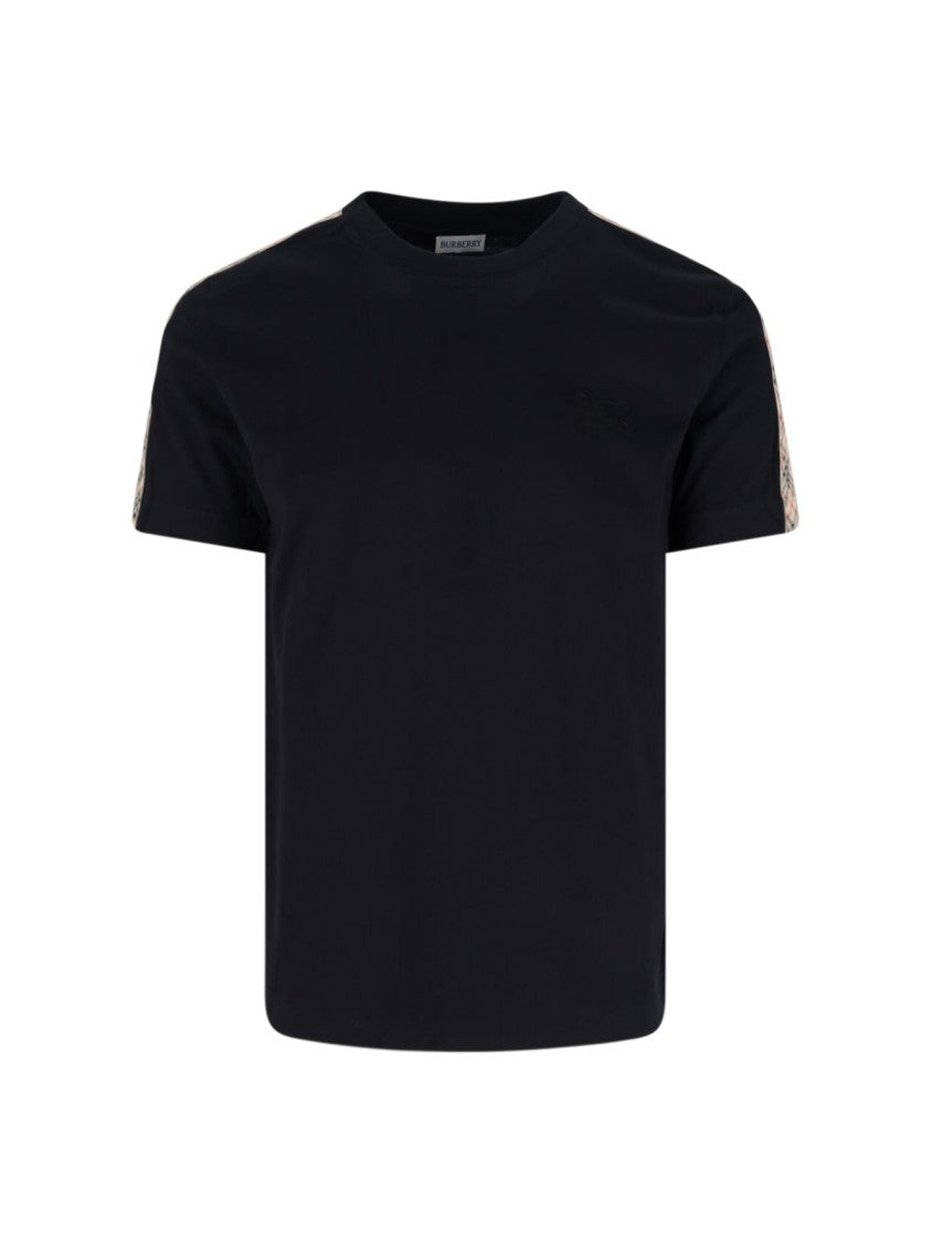 Burberry Black Check Cotton T-Shirt
