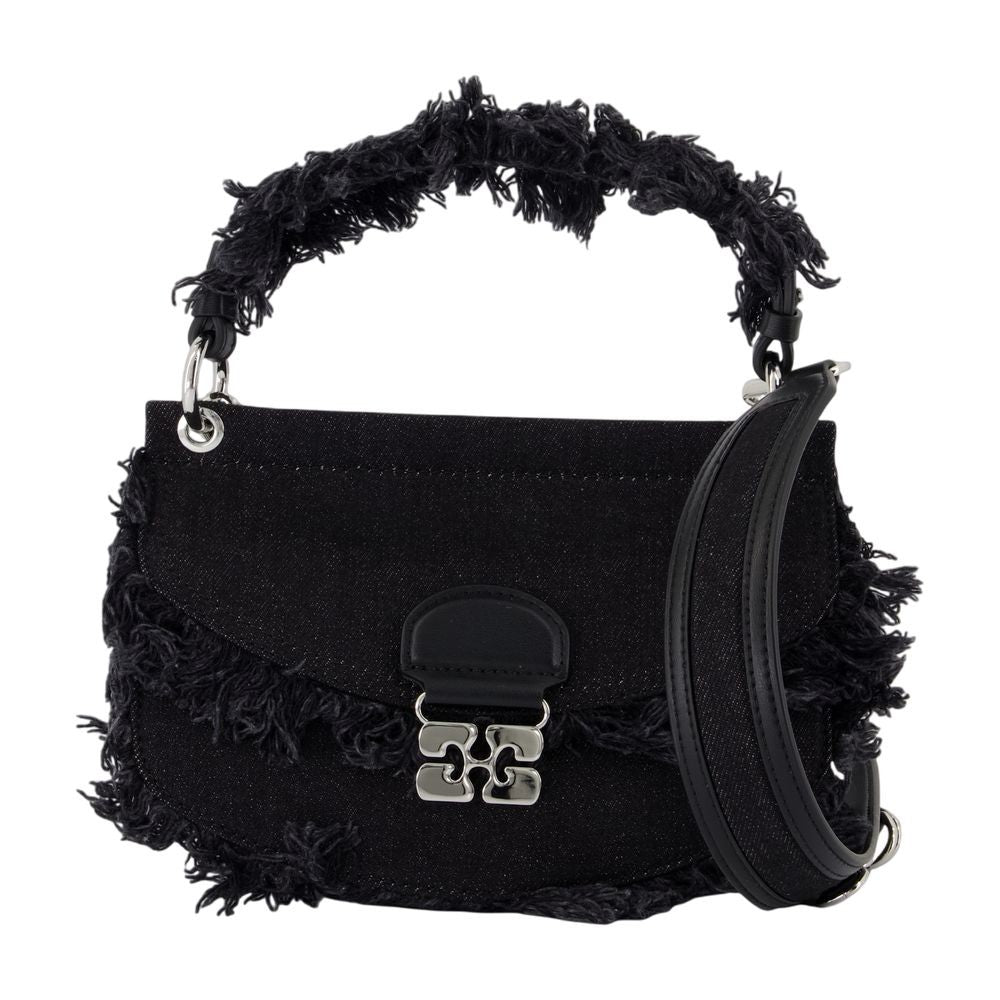 Ganni Apo G Mini Crossbody - Cotton - Black