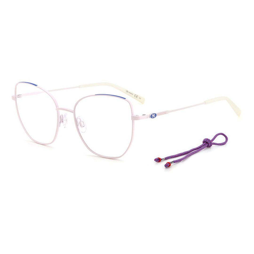 M Missoni Mmi 0084 Delicate Pink Cat-Eye Eyeglasses With Cream Accents