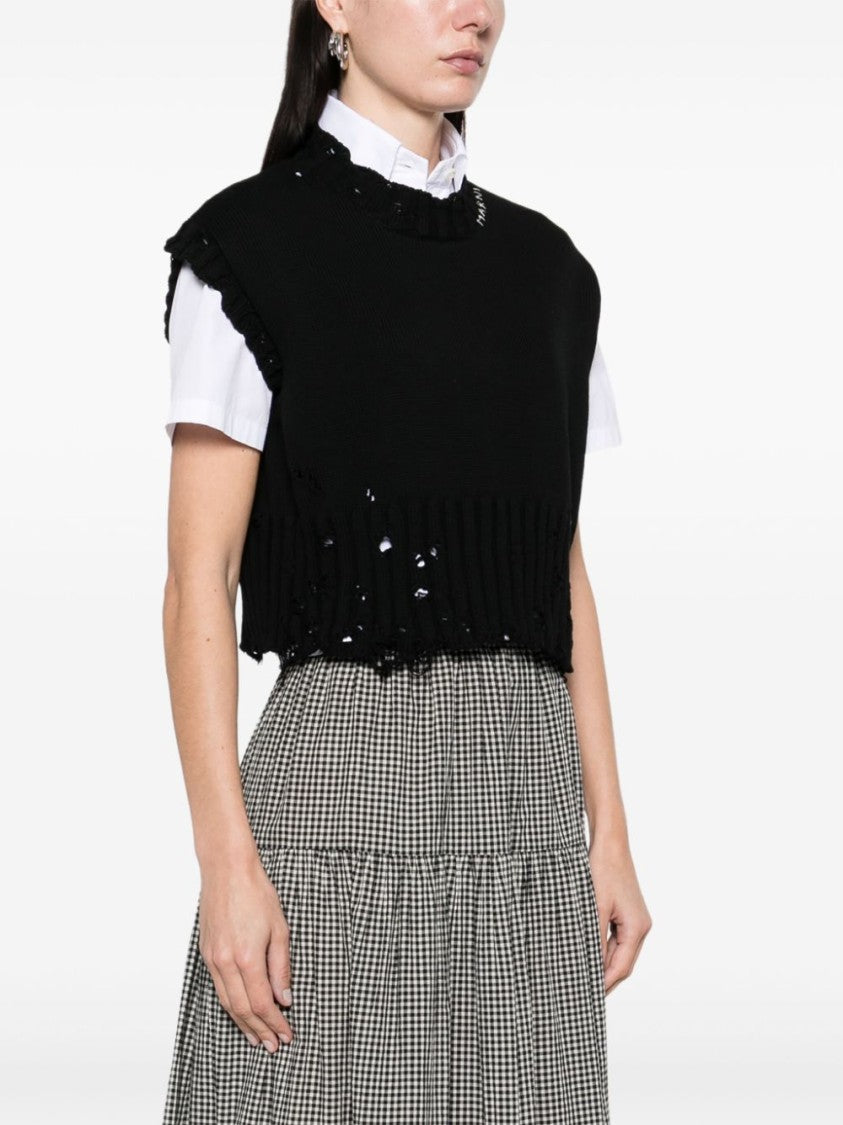 Marni Cropped Black Top