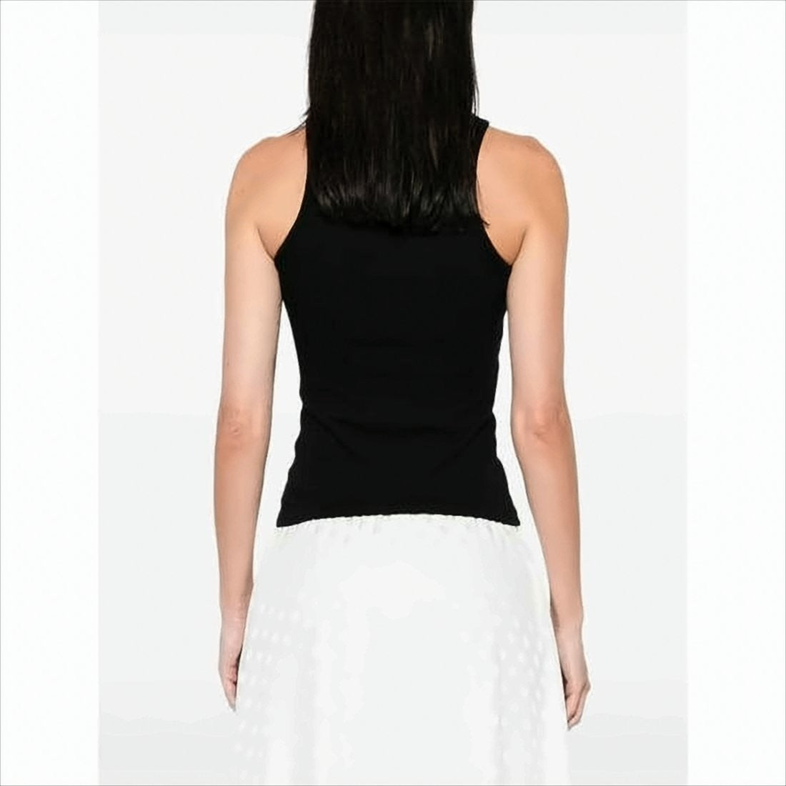 Vivienne Westwood Fitted Black Sleeveless Top With High Neckline