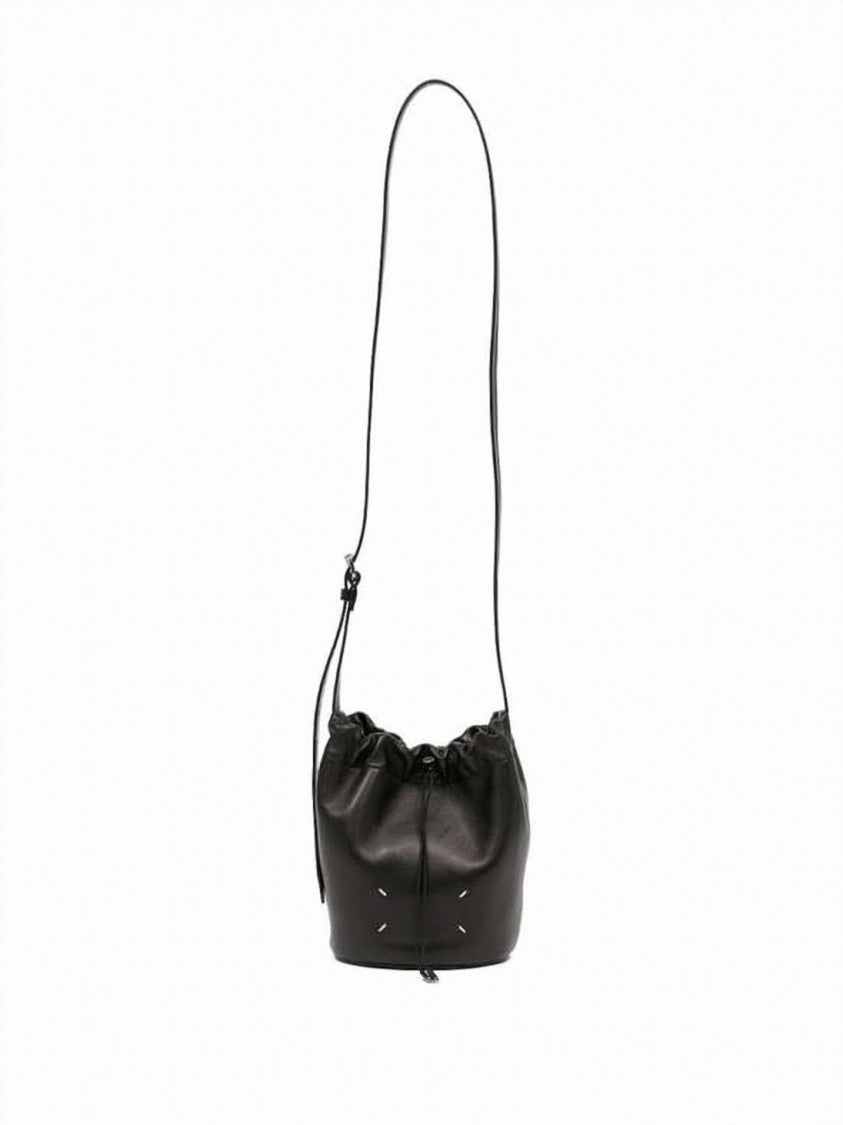 Maison Margiela Bucket-Style Shoulder Bag With Drawstring Closure And Adjustable Strap