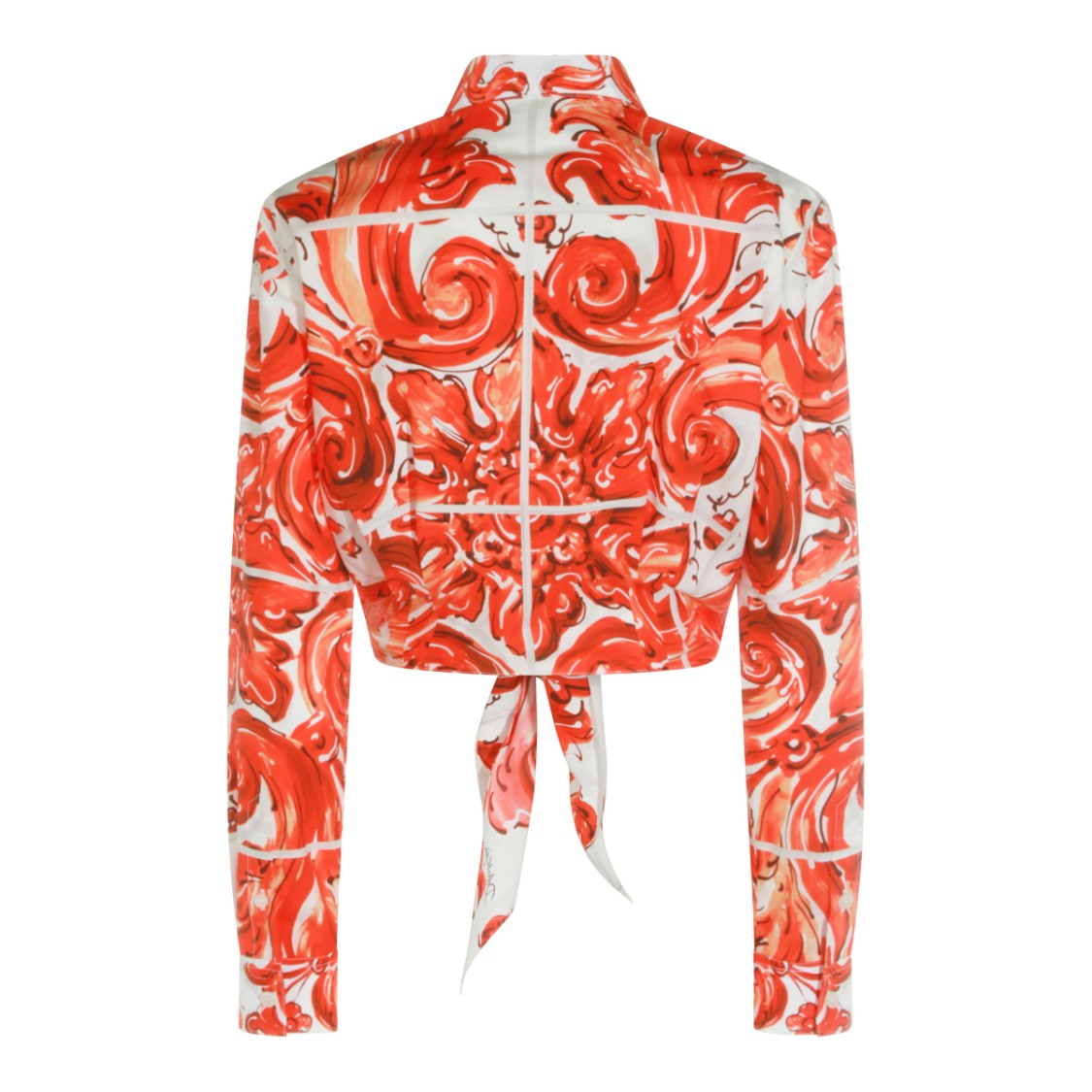 Dolce & Gabbana Orange Cotton Maiolica Shirt