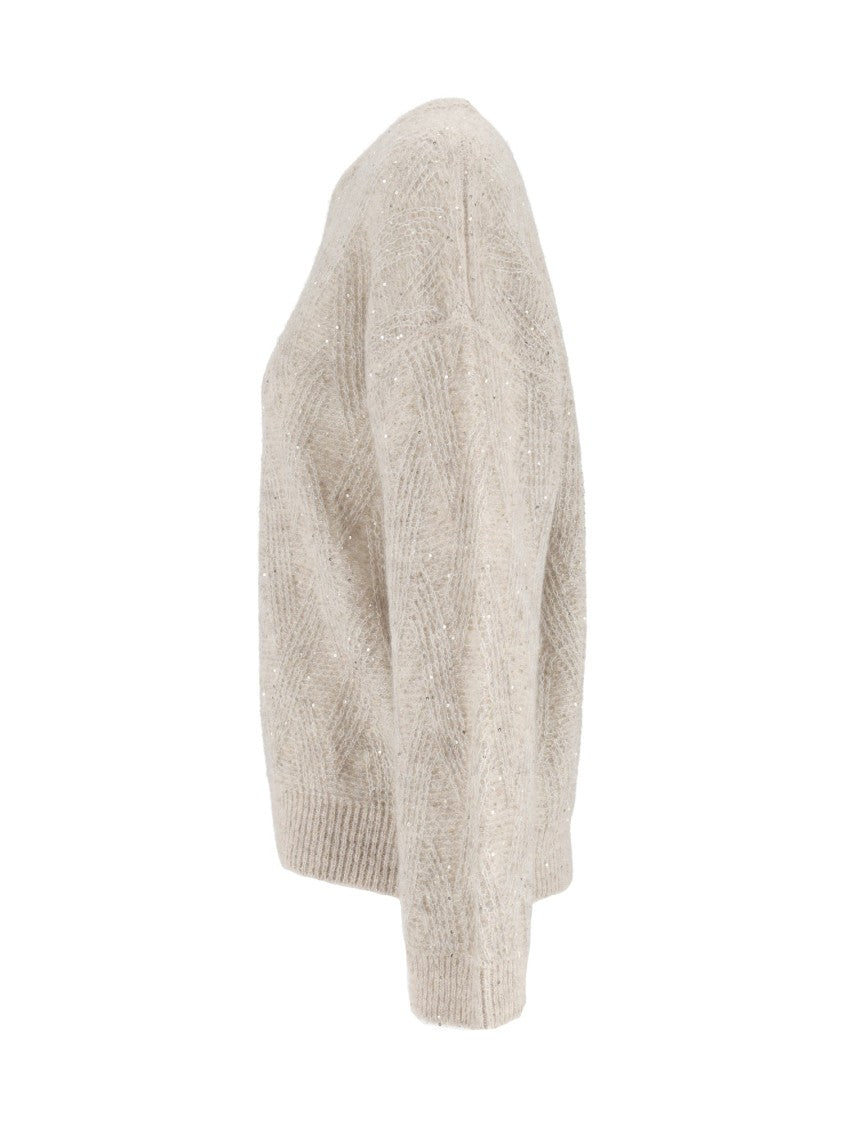 Peserico Textured Geometric Knit Sweater