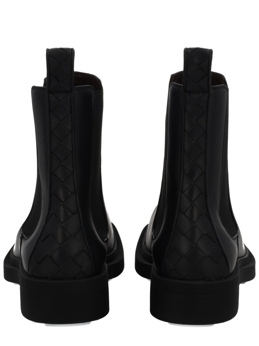 Bottega Veneta Chelsea Ben Woven Leather Chelsea Boots