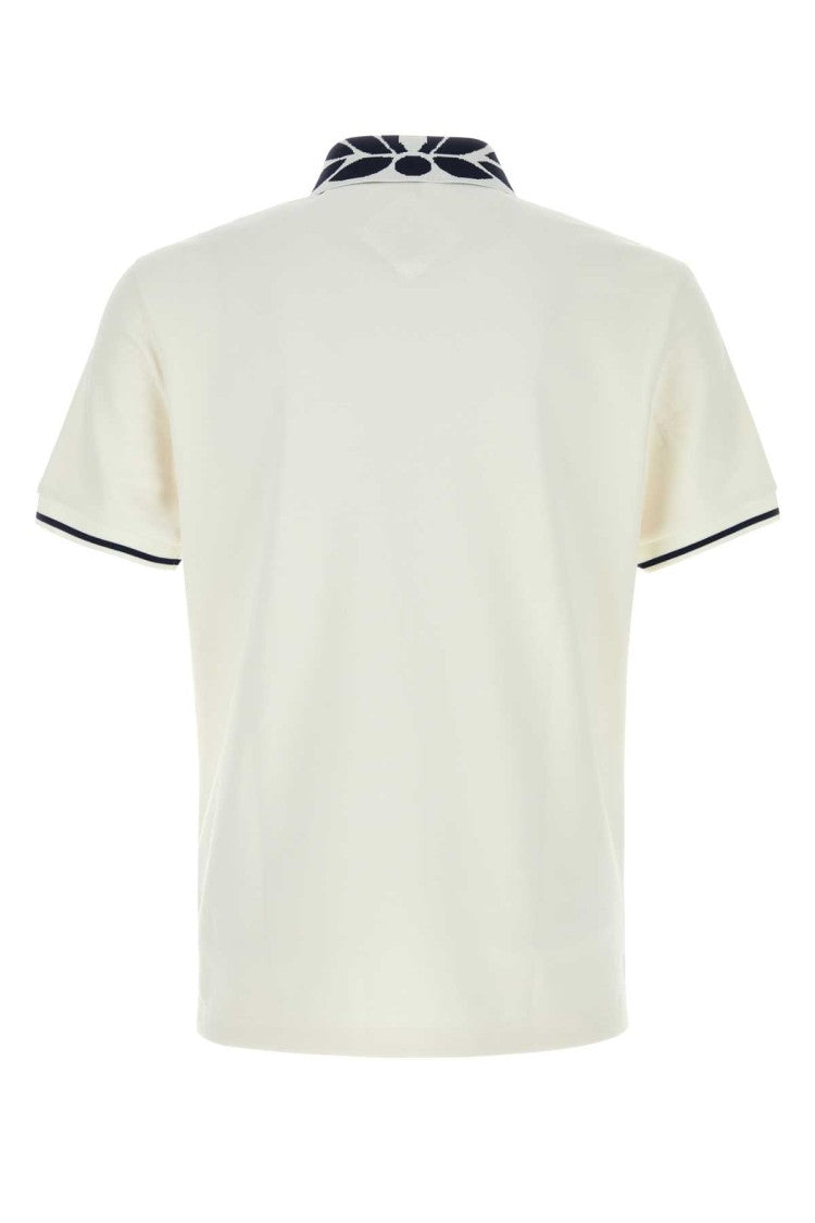 Mcm White Stretch Piquet Polo Shirt
