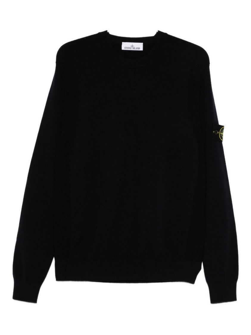 Stone Island Classic Crew Neck Wool Blend Sweater