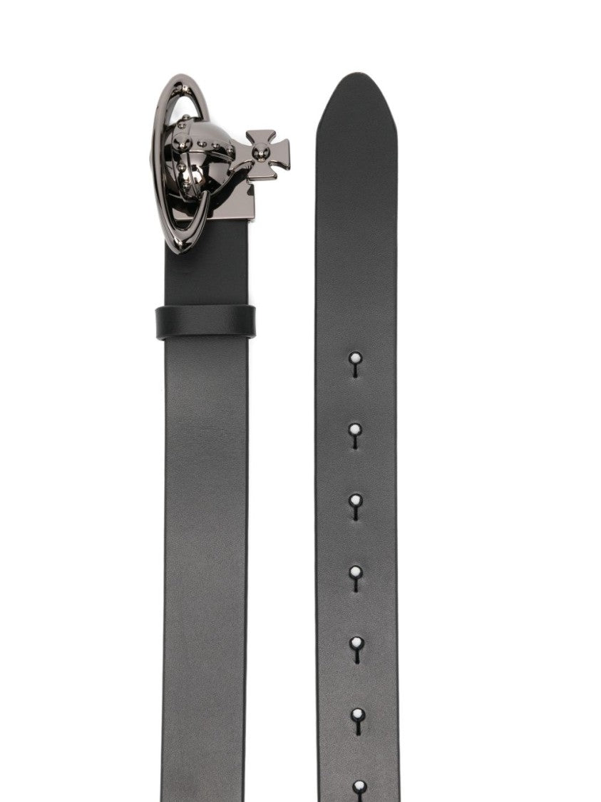 Vivienne Westwood Black Orb Buckle Belt
