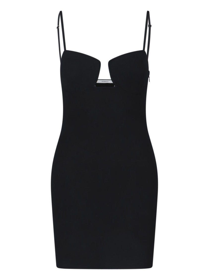 Givenchy - Women - Cutaway Mini Dress In Engineered Knit - Black