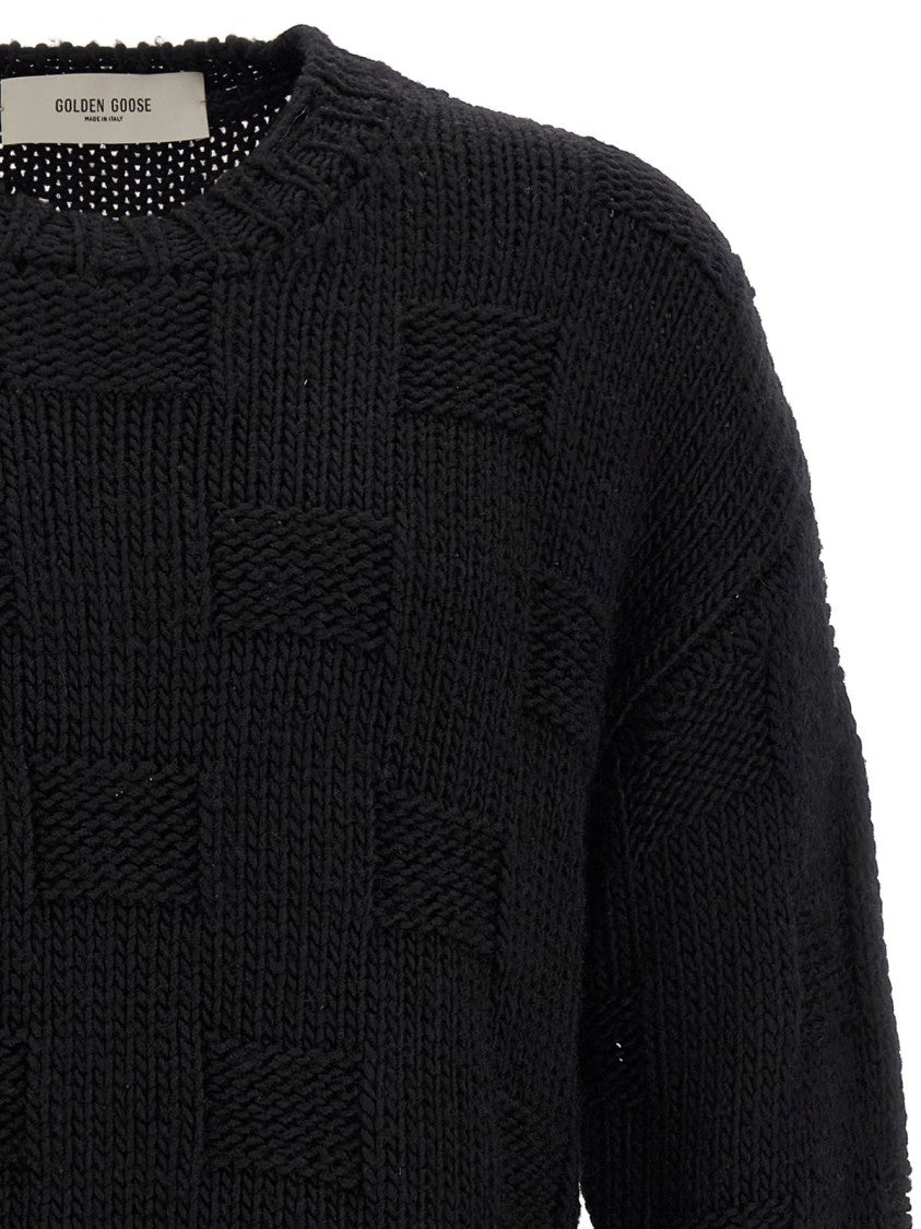 Golden Goose Boxy Crewneck Wool Knit Sweater