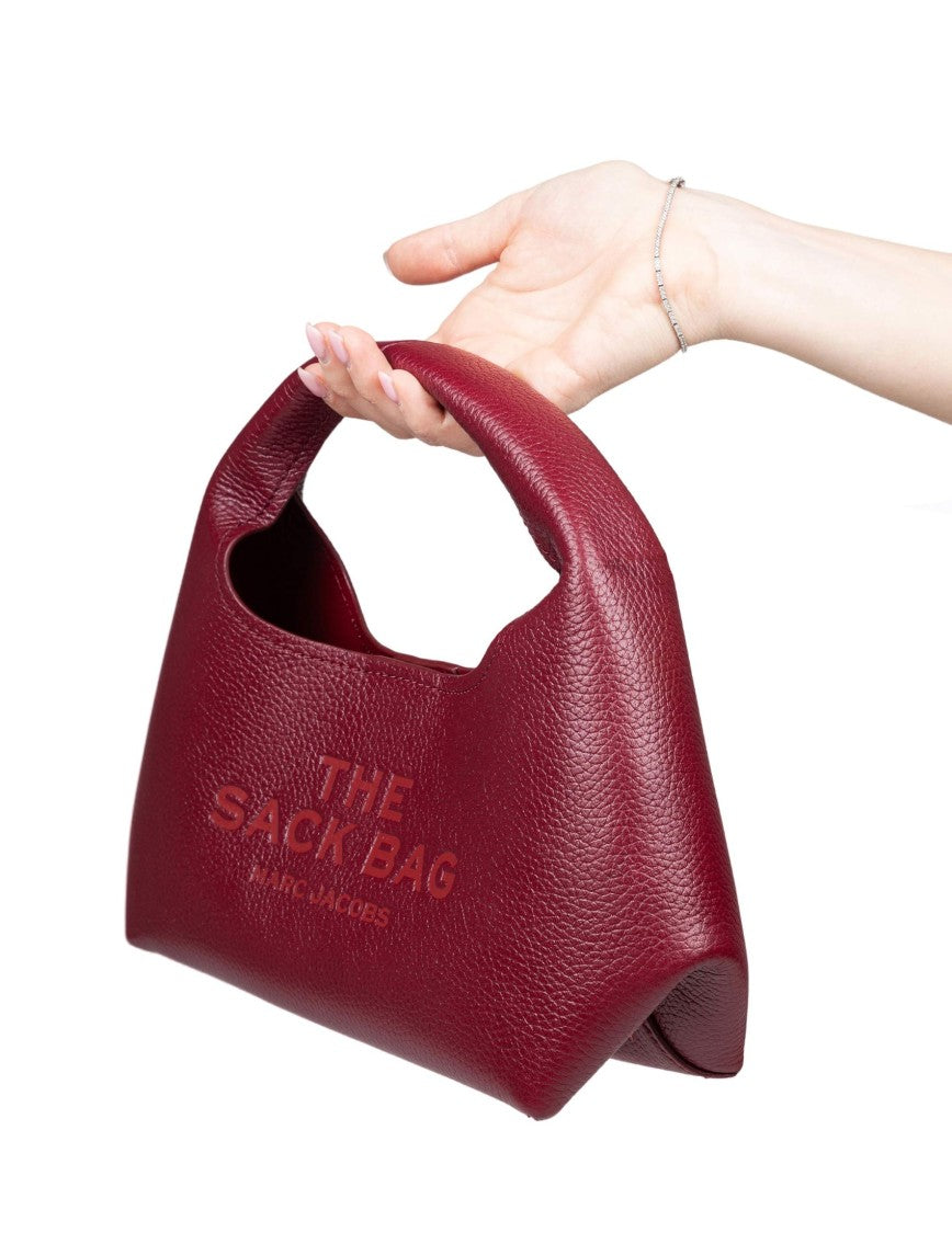 Marc Jacobs The Mini Sack Bag In Cherry Leather