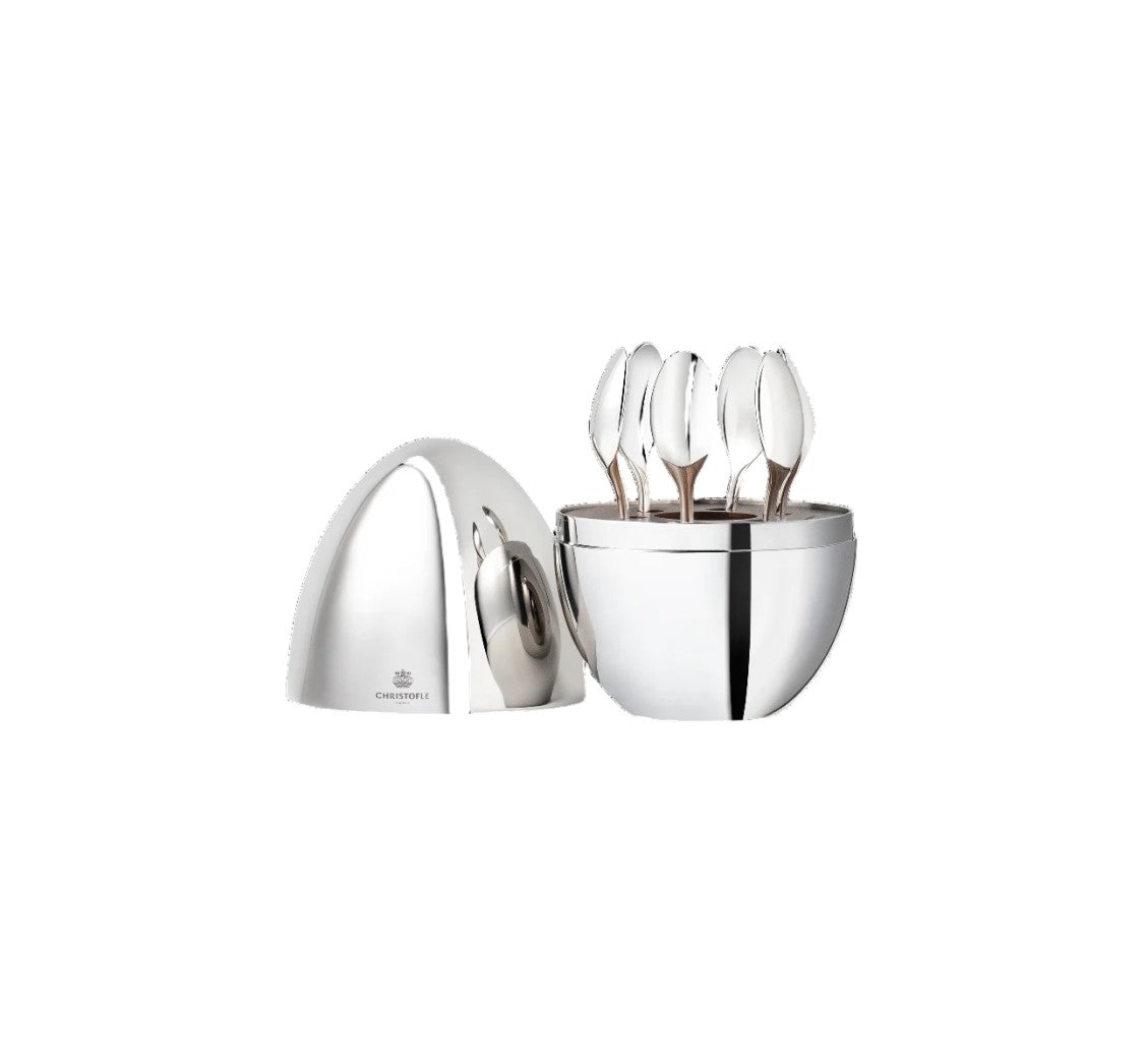 Christofle Mood Coffee Espresso Spoon Set Chest