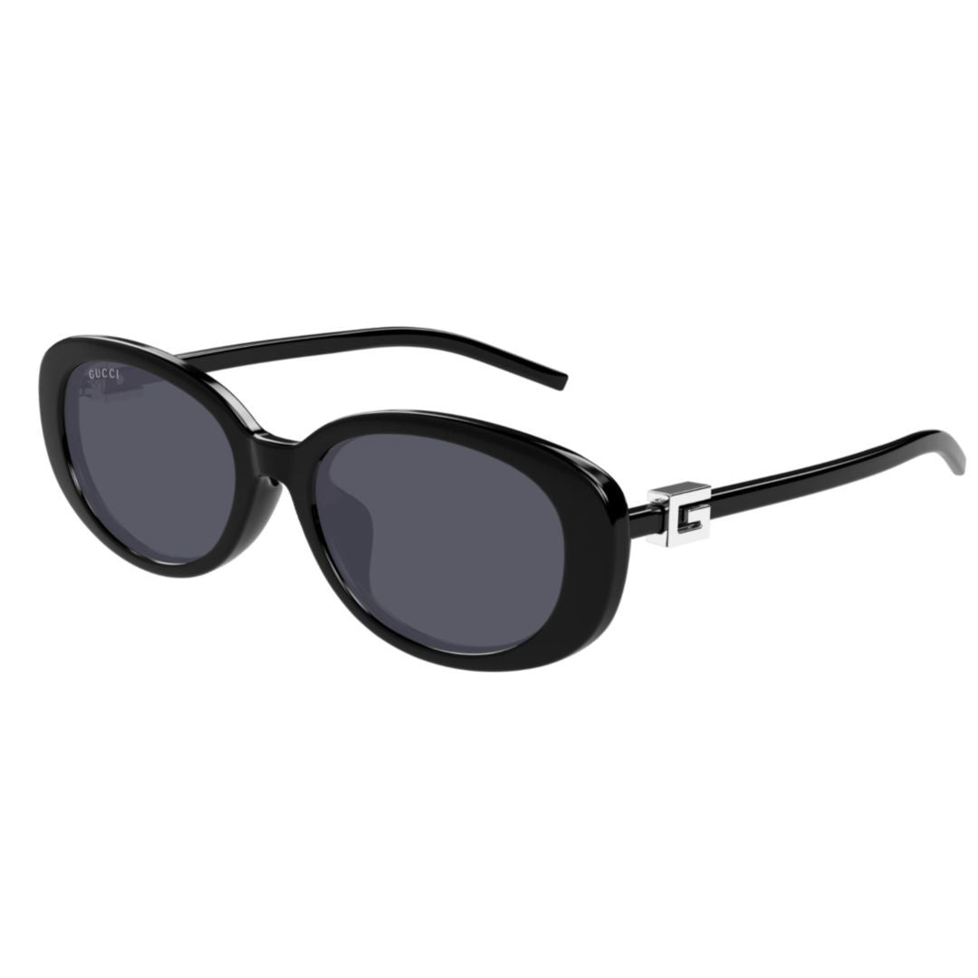 Gucci Silver Gg1684sa Black Plastic Oval Sunglasses