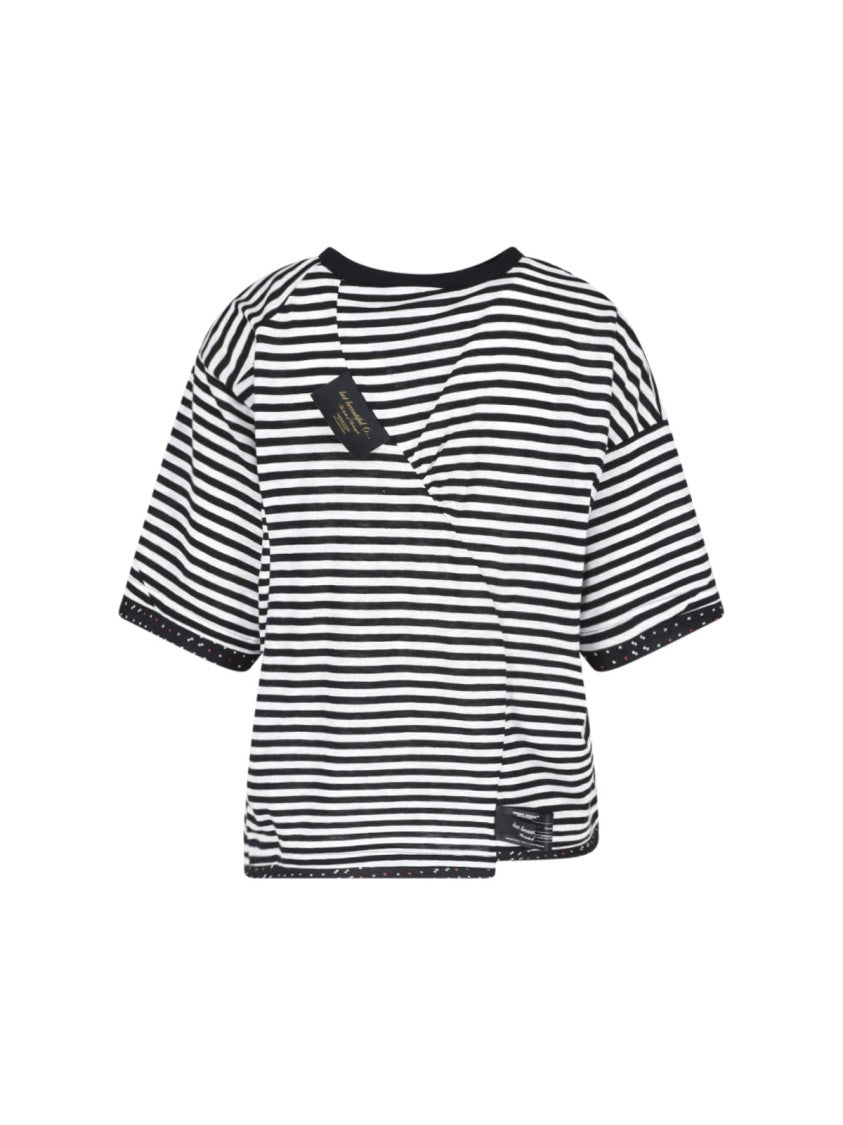 Undercover Black/White Horizontal Striped Boxy T-Shirt
