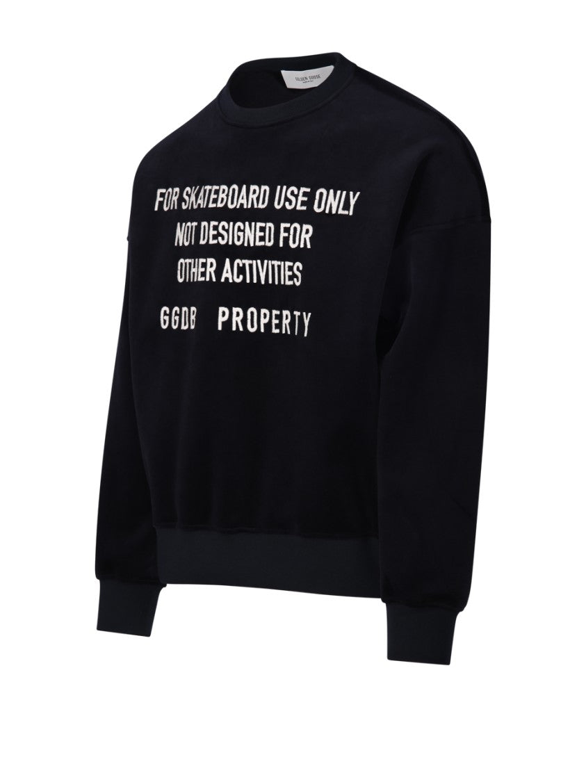 Golden Goose Crew Neck Swetashirt Scuba Embroidery