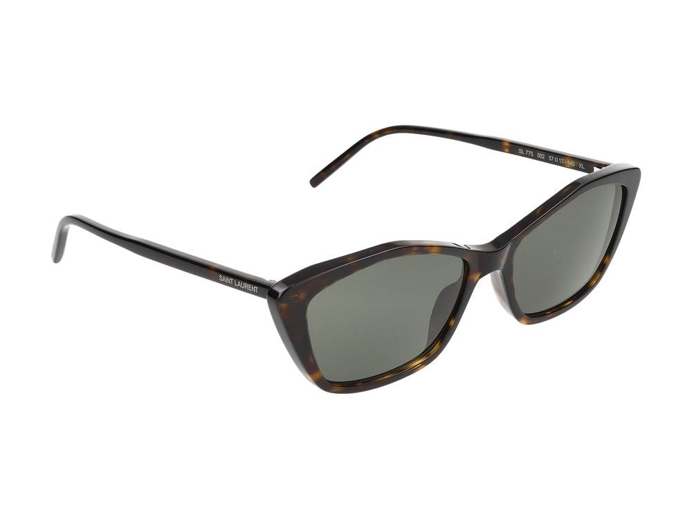 Saint Laurent Havana Oversized Tortoiseshell Cat-Eye Sunglasses