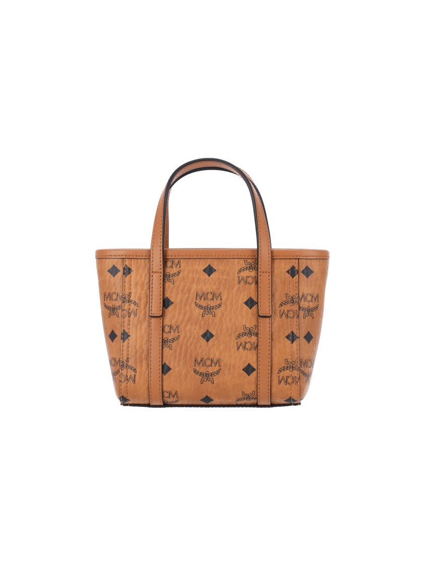 Mcm Brown Toni Visetos Canvas Tote Bag