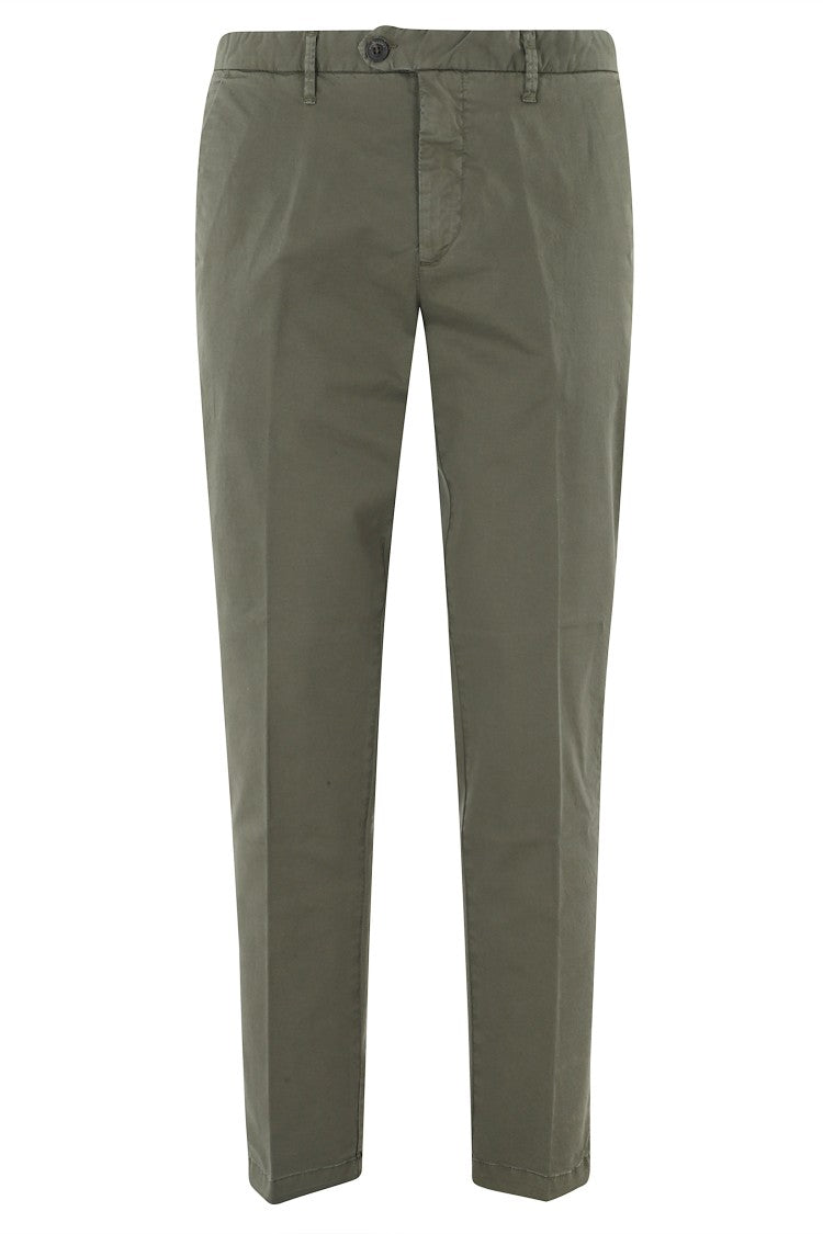 Roy Roger's Green Conduit French Pockets Belt Loops Cotton-Blend Chino Pants