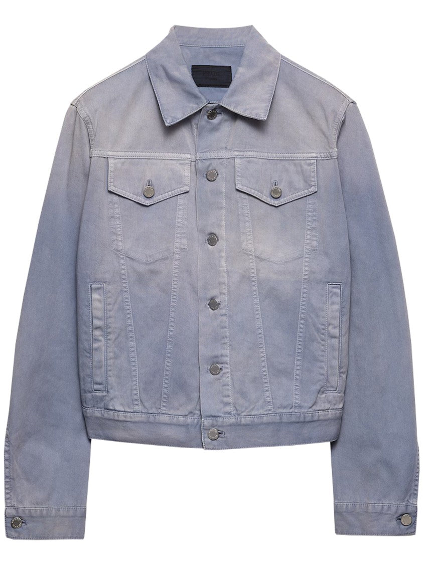 Prada Blouson Structured Button-Up Jacket