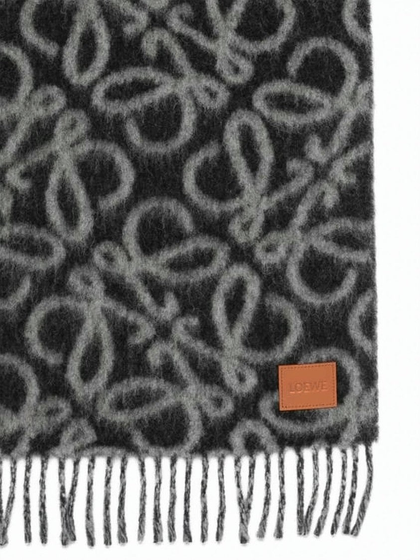 Loewe Abstract Loop Pattern Scarf Crafted In Alpaca