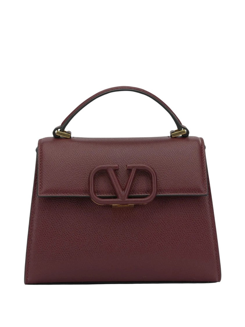 Valentino Trapezoidal Gold-Hardware Top Handle Bag