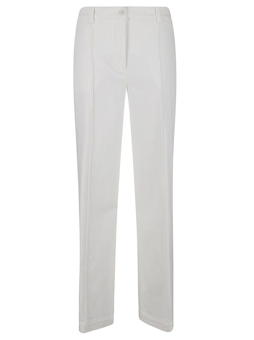 Eleventy Tailored Flared Trousers In Cotton-Cashmere Blend