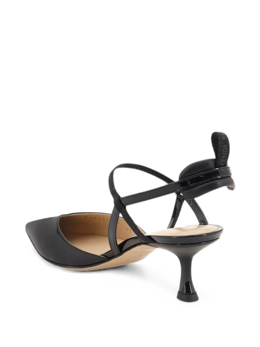 Fendi Pointed Toe With Sculpted Heel And Crisscrossing Straps