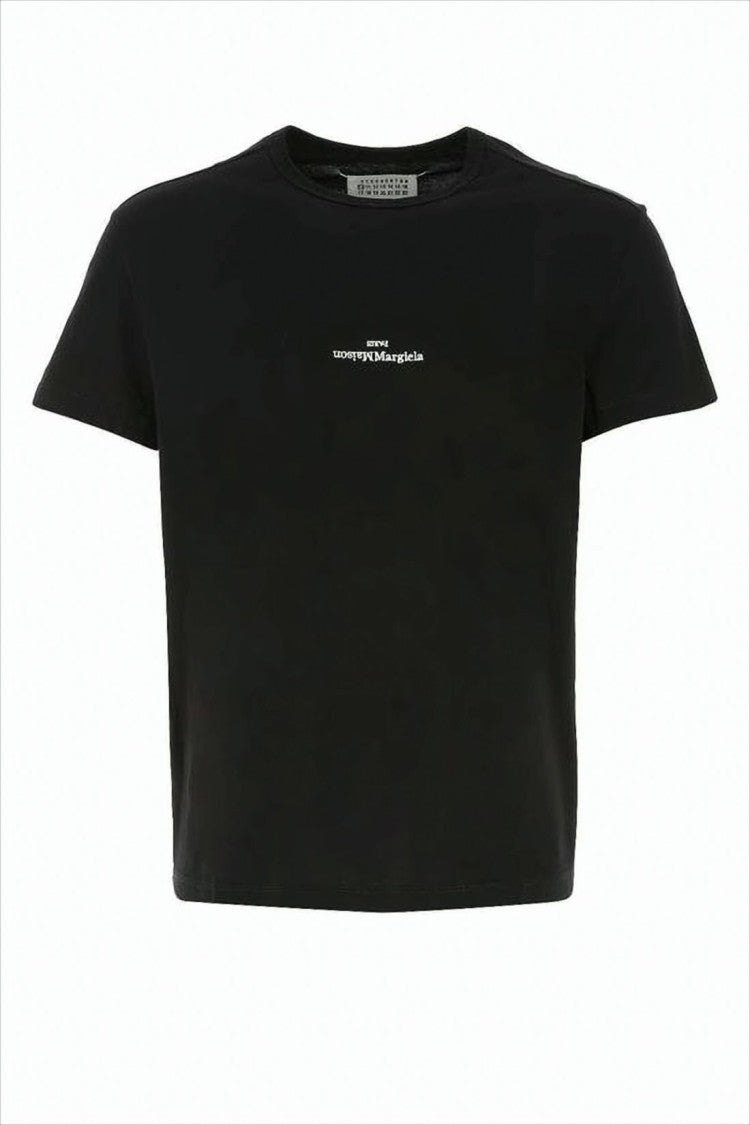 Maison Margiela Cropped Short-Sleeve T-Shirt With Centered Logo Detail