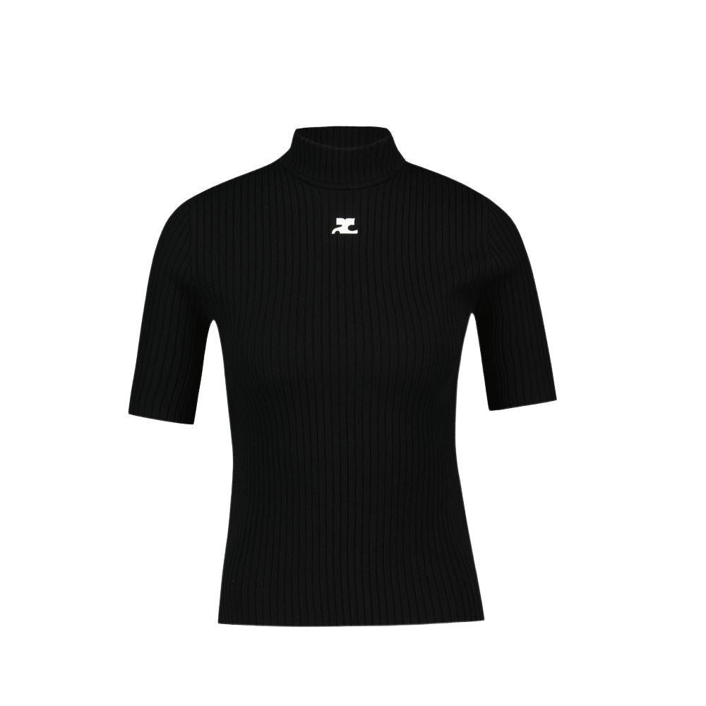 Courrèges Reedition Jumper T-Shirt - Cotton - Black