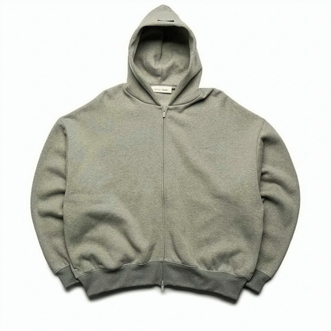 Fear Of God Minimalist Oversized Hoodie With Full Front Zipper