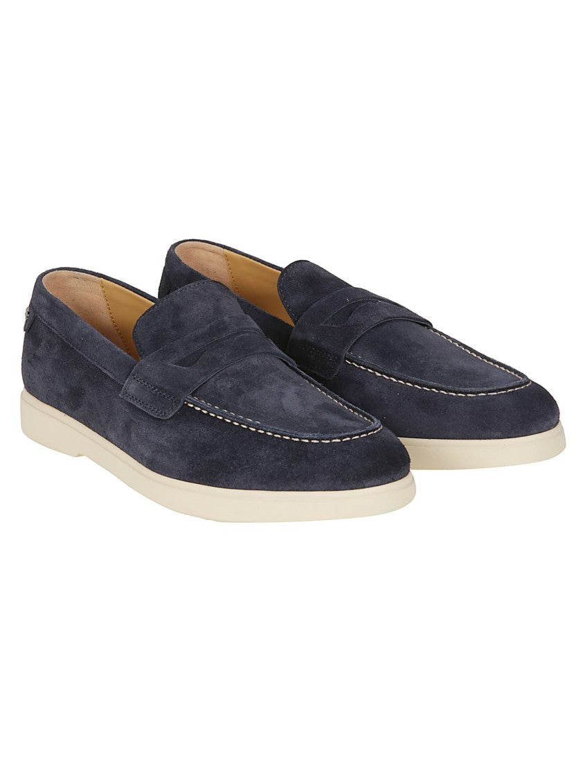 Baldinini Blue Suede Penny Loafers