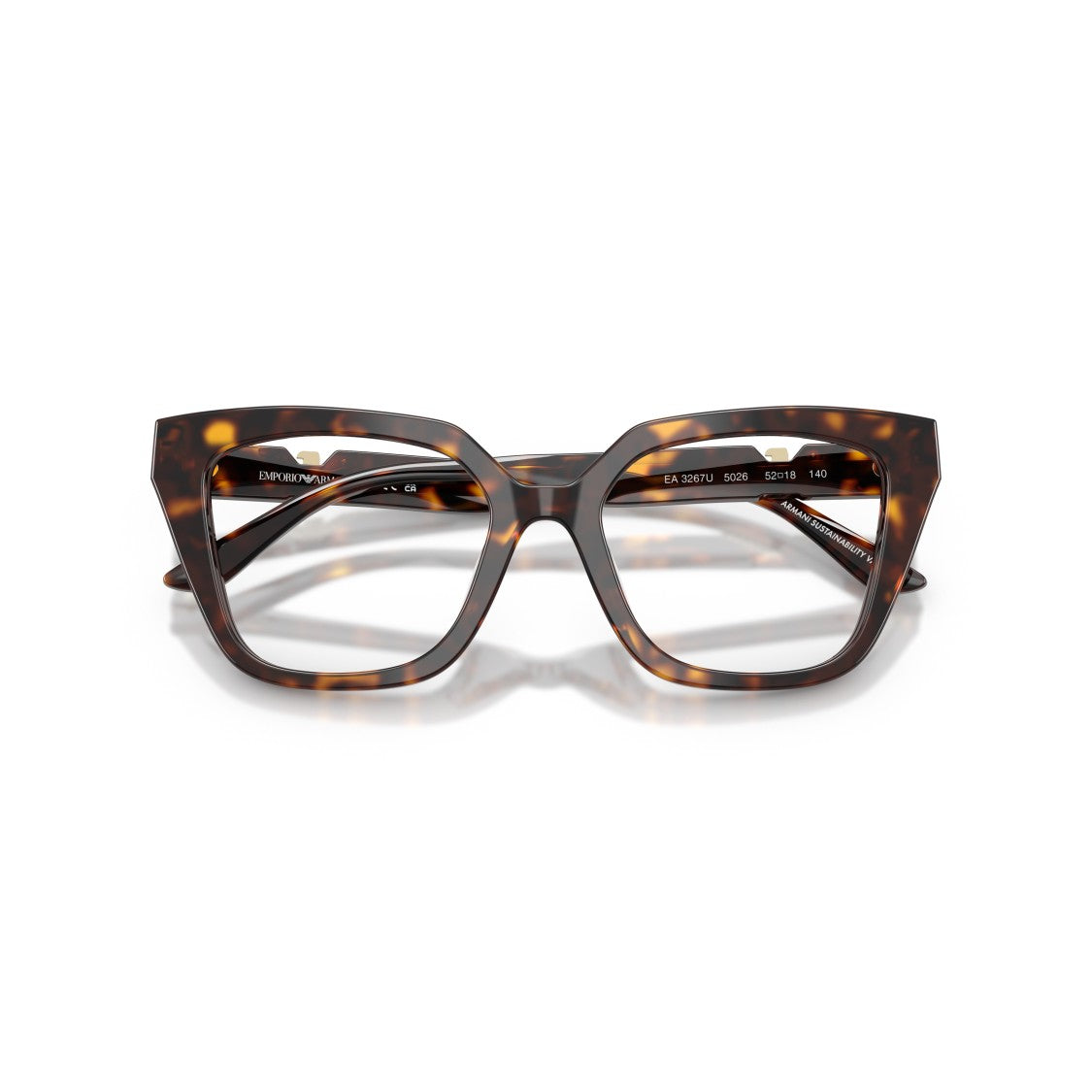 Emporio Armani 0Ea3267u Oversized Square Tortoiseshell Acetate Sunglasses