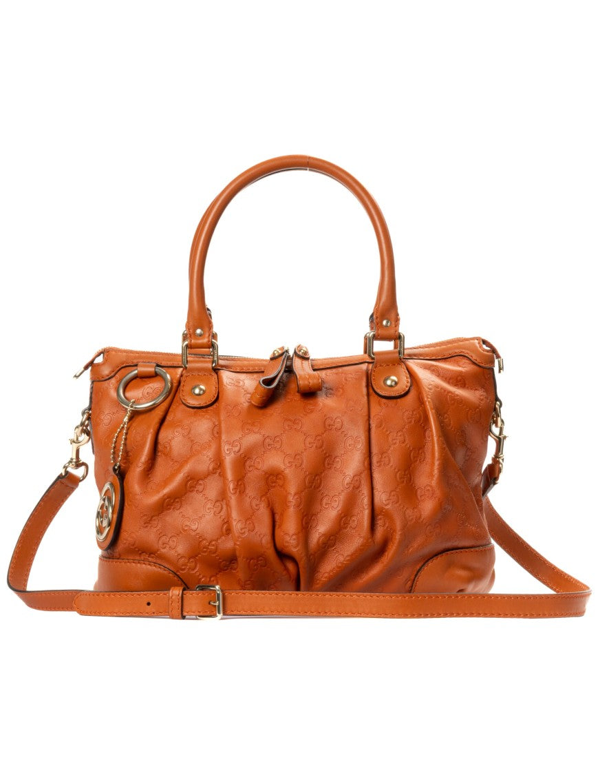 Gucci Orange Sukey Medium Leather Handbag