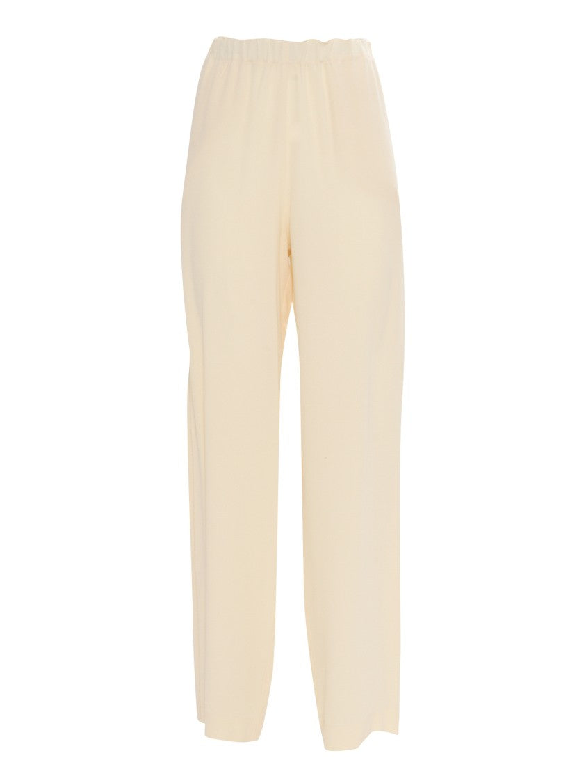 Fabiana Filippi Enver Satin Trousers With Elastic Waistband,Filo Diamante