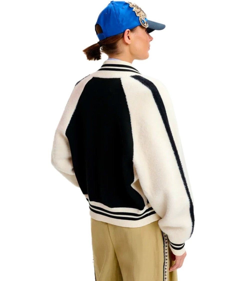 Essentiel Antwerp Idol Bicolor Knitted Bomber Jacket