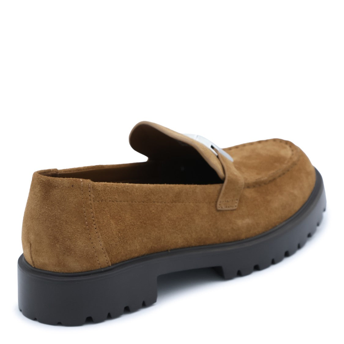 Tory Burch Moccasin-Toe Chunky Loafers Suede - Brown