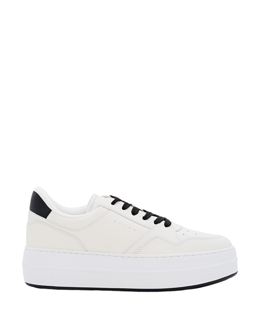 Hogan Low-Top Lace-Up Sneakers With Minimalist Detailing