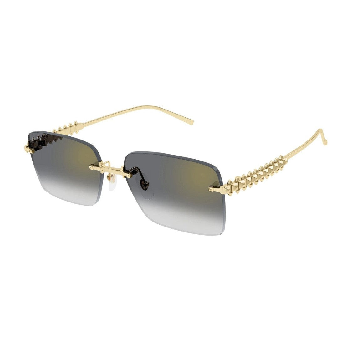 Cartier Gold Clash De Cartier Ct0545s Rimless Square Sunglasses