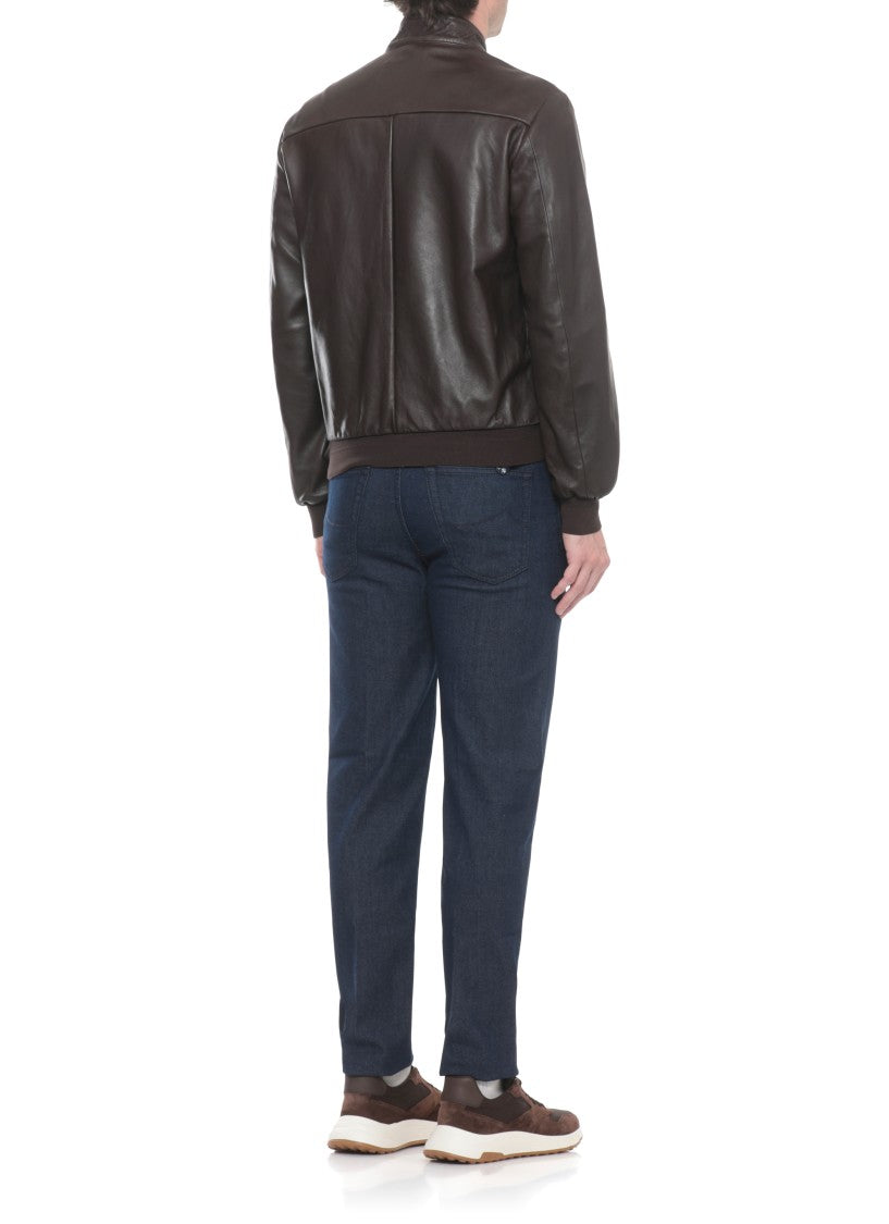 The Jack Leathers Brown Elvis Leather Jacket